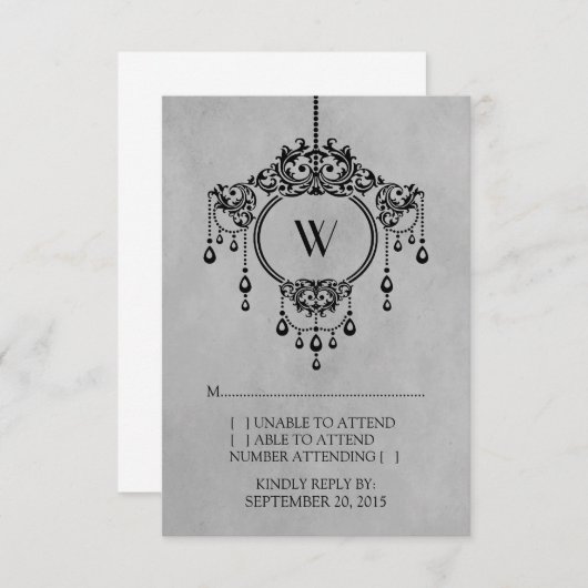 Gray  Chandelier Response Kaart (Voorkant / Achterkant)