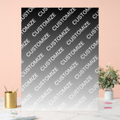 Gray (changeable color) Ombre & Text Pattern Acryl Bord (Huwelijk)