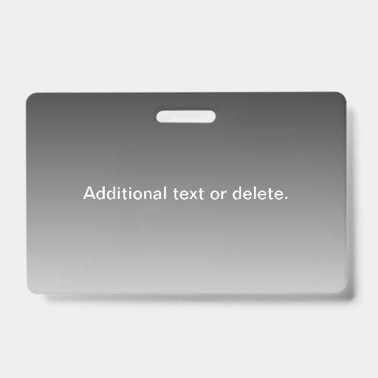 Gray (changeable color) Ombre & Text Pattern Badge (Achterkant)