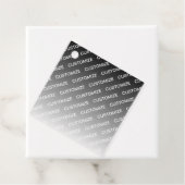 Gray (changeable color) Ombre & Text Pattern Bedankjes Labels (In situ)