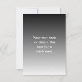 Gray (changeable color) Ombre & Text Pattern Bedankkaart (Achterkant)