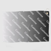 Gray (changeable color) Ombre & Text Pattern Golfhanddoek (Horizontaal)