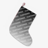 Gray (changeable color) Ombre & Text Pattern Kleine Kerstsok (Voorkant (Hangend))