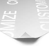 Gray (changeable color) Ombre & Text Pattern Perfect Poster (Hoek)