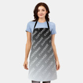 Gray (changeable color) Ombre & Text Pattern Schort (Gedragen)