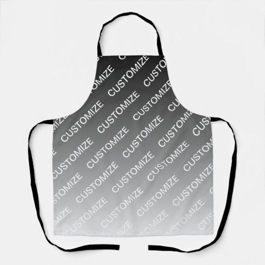 Gray (changeable color) Ombre & Text Pattern Schort (Voorkant)