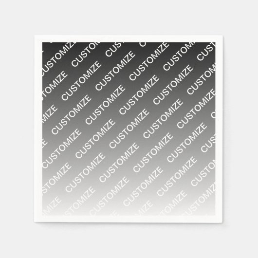 Gray (changeable color) Ombre & Text Pattern Servet (Voorkant)