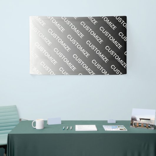 Gray (changeable color) Ombre & Text Pattern Spandoek (Beurs)