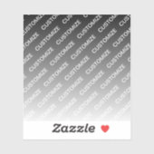 Gray (changeable color) Ombre & Text Pattern Sticker (Vel)