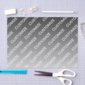 Gray (changeable color) Ombre & Text Pattern Tissuepapier (Craft)