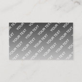 Gray (changeable color) Ombre & Text Pattern Visitekaartje (Voorkant)