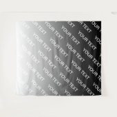 Gray (changeable color) Ombre & Text Pattern Wandkleed (Voorkant (horizontaal))