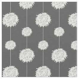 Gray Cheerleader Pom Pom Pattern Stof