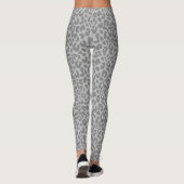 Gray Cheetah Leopard Cute Elegant Animal Print Leggings (Achterkant)
