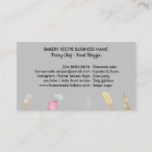 Gray Chef Waterverf Bakkerswaren Bakkerij Visitekaartje (Achterkant)