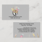 Gray Chef Waterverf Bakkerswaren Bakkerij Visitekaartje (Voorkant / Achterkant)