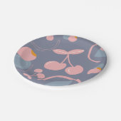 GRAY CHERRY PATTERN PAPIEREN BORDJE (Gekanteld)