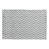 Gray Chevron Aangepaste Kussensloop (Achterkant)