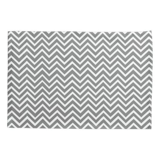 Gray Chevron Aangepaste Kussensloop (Achterkant)