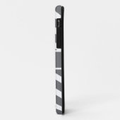 Gray Chevron Aangepaste naam Case-Mate iPhone Case (Achterkant/links)