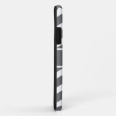 Gray Chevron Aangepaste naam Case-Mate iPhone Case (Achterkant/rechts)