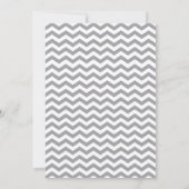 Gray Chevron | Aankondiging ter geboorte van Baby (Achterkant)