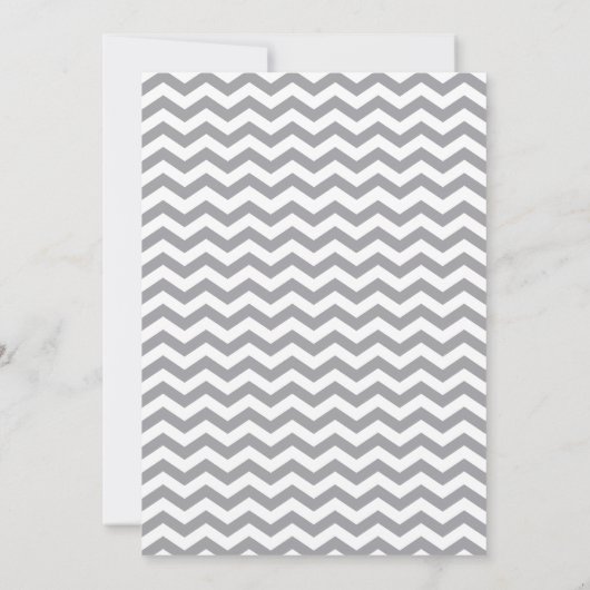 Gray Chevron | Aankondiging ter geboorte van Baby (Achterkant)