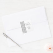 Gray Chevron Border Dank u Stickers (Envelop)