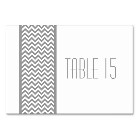 Gray Chevron Border Table Kaart (Voorkant)