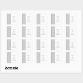 Gray Chevron Border Wedding Stickers (Vel)