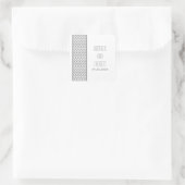 Gray Chevron Border Wedding Stickers (Tas)