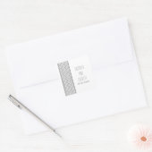 Gray Chevron Border Wedding Stickers (Envelop)