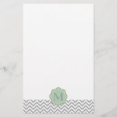 Gray Chevron Briefpapier (Voorkant)