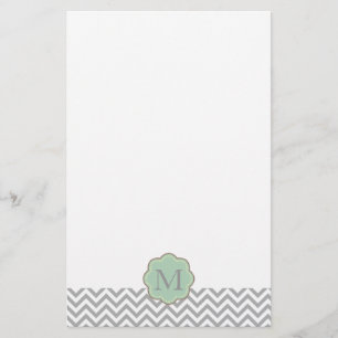 Gray Chevron Briefpapier