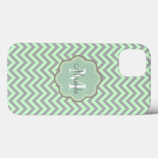 Gray Chevron Case-Mate iPhone Case (Achterkant (horizontaal))