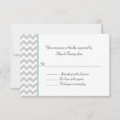 Gray Chevron Custom Wedding RSVP Card (Voorkant)