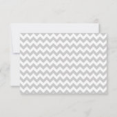 Gray Chevron Custom Wedding RSVP Card Kaartje (Achterkant)