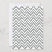 Gray Chevron en Coral Pink Nautical Baby shower Kaart (Achterkant)