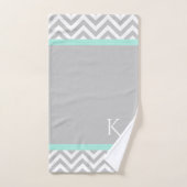 Gray Chevron en Mint Green Bath Towel Set Bad Handdoek (Handdoek)