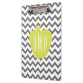 Gray Chevron en Neon Apple Monogram leraar Klembord (Links)