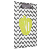 Gray Chevron en Neon Apple Monogram leraar Klembord (Rechts)