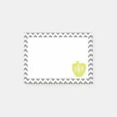 Gray Chevron en Neon Apple Monogram leraar Post-it® Notes (Voorkant)
