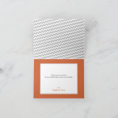 Gray Chevron en Oranje foto Hartelijk dank Bedankkaart (Binnen)
