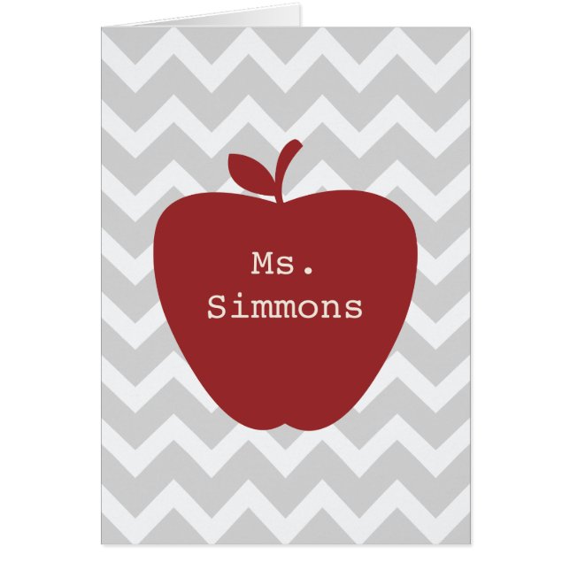 Gray Chevron en Red Apple-leraar (Voorkant)