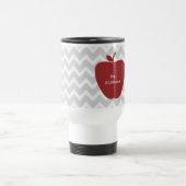 Gray Chevron en Red Apple-leraar Reisbeker (Center)