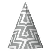 Gray Chevron Gender onthullen Bow Stropdas Team Bo Feesthoedjes (Achterkant)