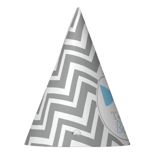 Gray Chevron Gender onthullen Bow Stropdas Team Bo Feesthoedjes (Links)