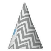 Gray Chevron Gender onthullen Bow Stropdas Team Bo Feesthoedjes (Rechts)