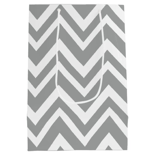 Gray Chevron Gender onthullen Bow Stropdas Team Bo Medium Cadeauzakje (Achterkant)