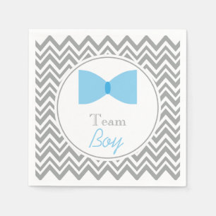 Gray Chevron Gender onthullen Bow Stropdas Team Bo Servetten